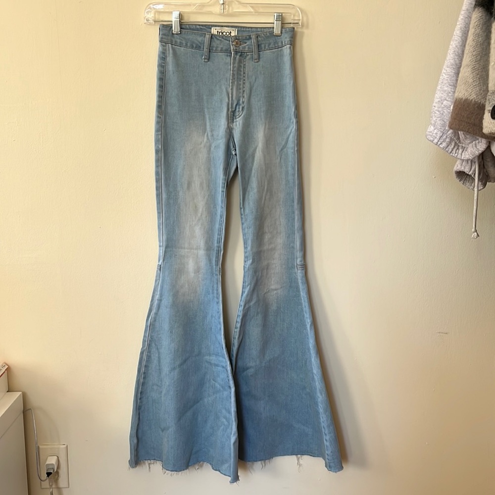 Princess Polly tricot brand high rise flare jeans